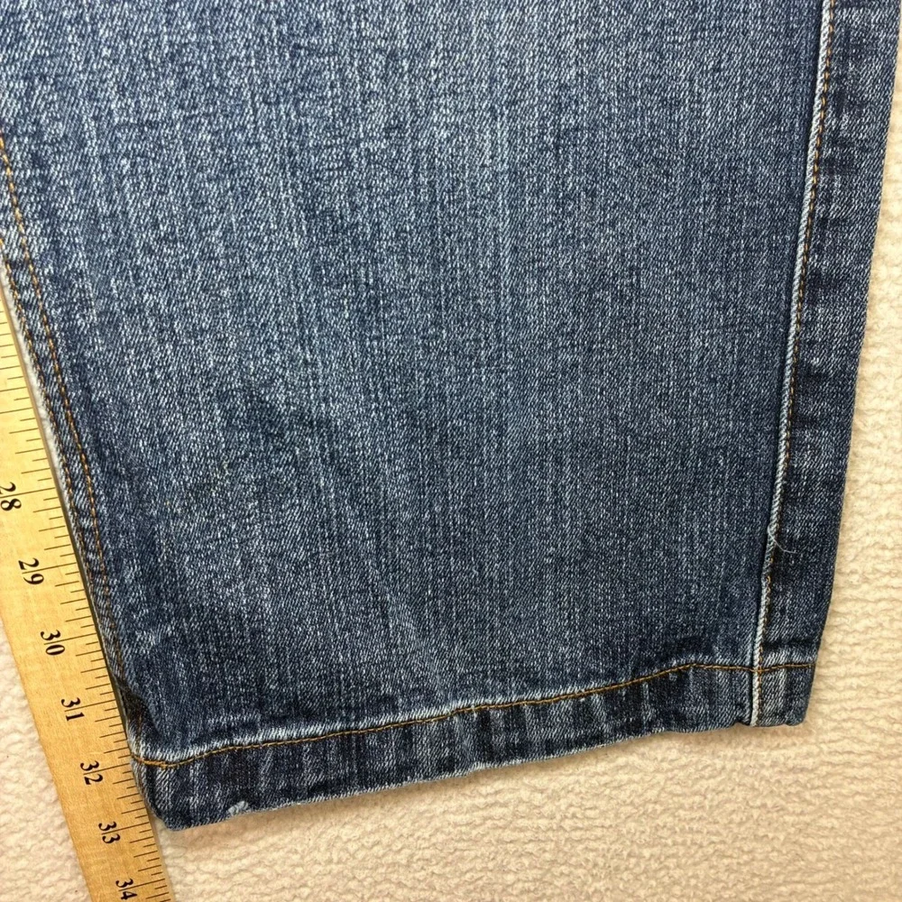 Y2K Second Skin Baggy Jeans Men 34x33 Blue Faded Whiskered Loose Straight Skater